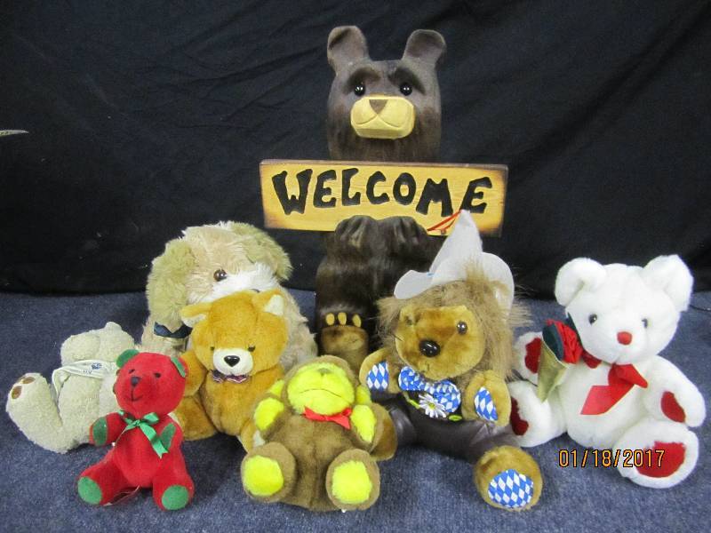 lot 150 image: Welcome Bear with Assorted Plush An...