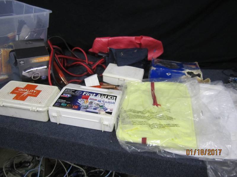 lot 156 image: Disposable coveralls, FirstAid Kits...