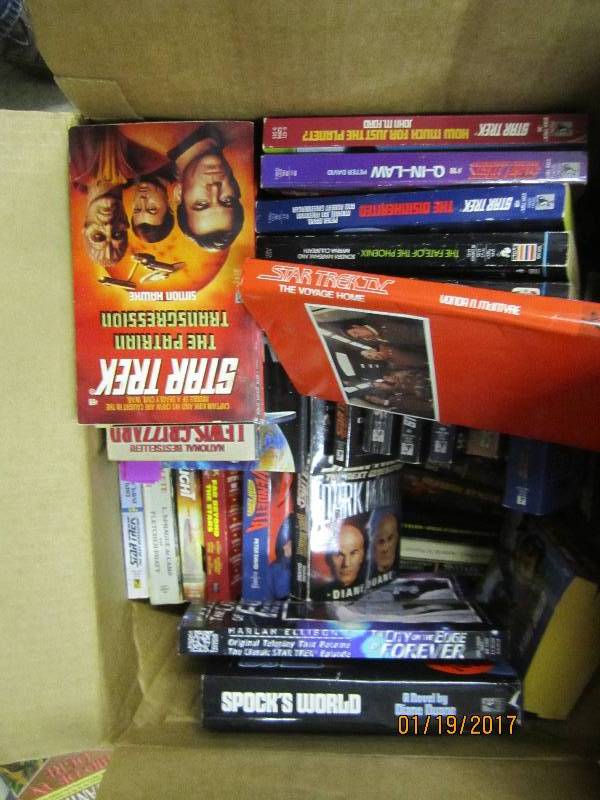 lot 193 image: Large Box of Star Trek books, plu...