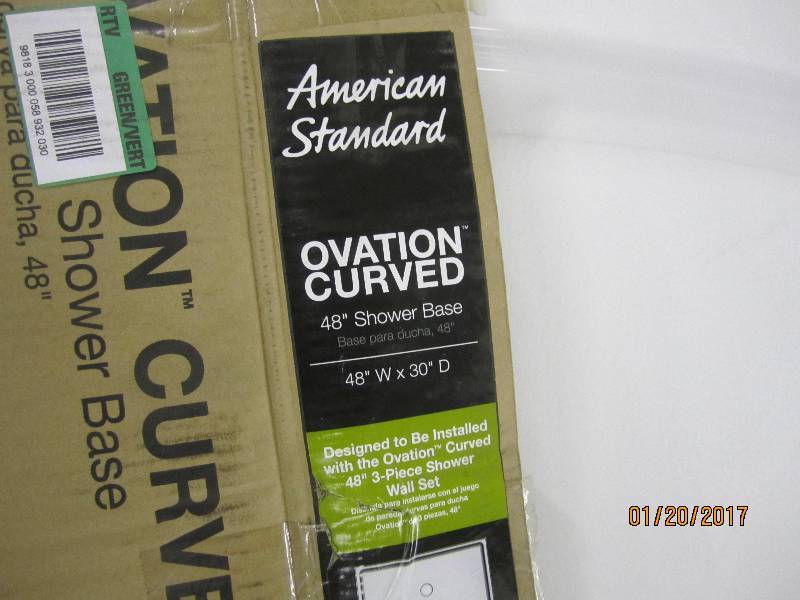 lot 243 image: American Standard Ovation Curved 48...