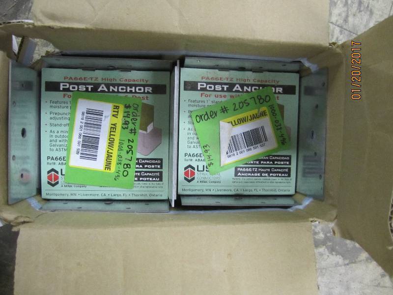 lot 253 image: 2 Post Anchors Retail $14.93 each...