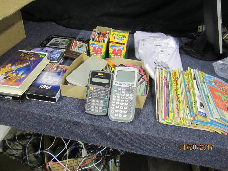 lot 271 image: 2 White Large Shirts, 2 Boxes Crayo...