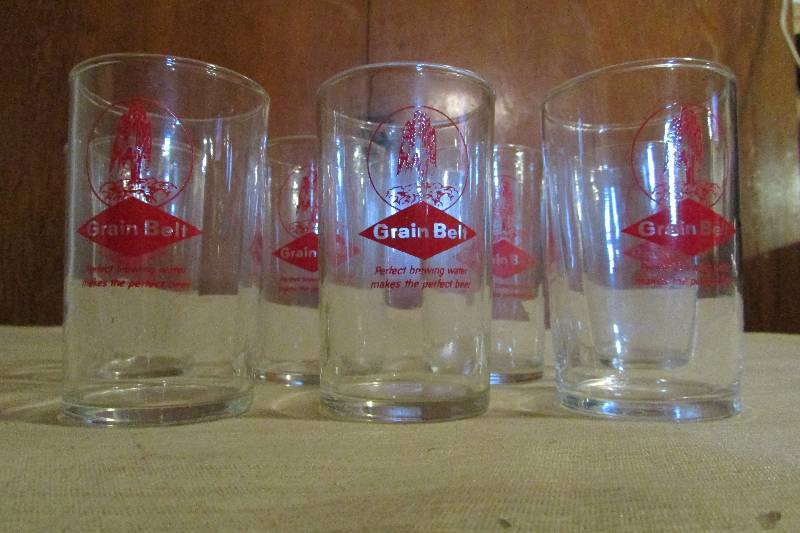 Vintage Grain Belt Beer Glasses