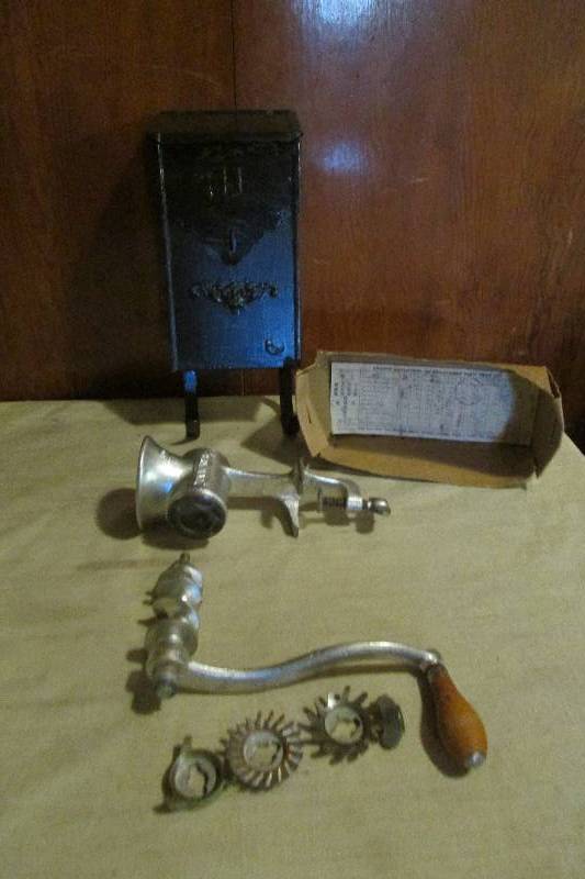 Vintage Mailbox and Meat Grinder