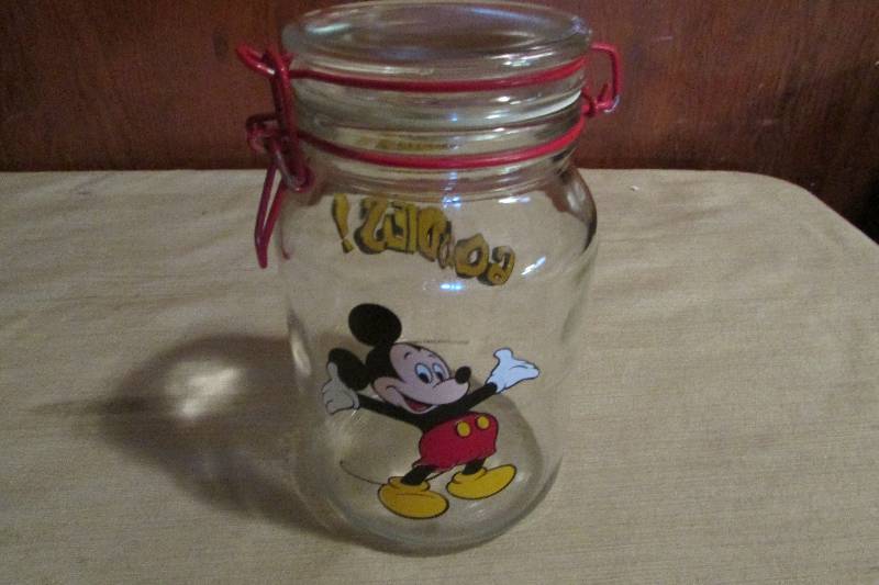 Vintage Mickey Mouse Canning Jar
