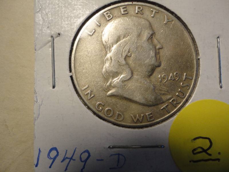 1949 D Silver Franklin Half Dollar