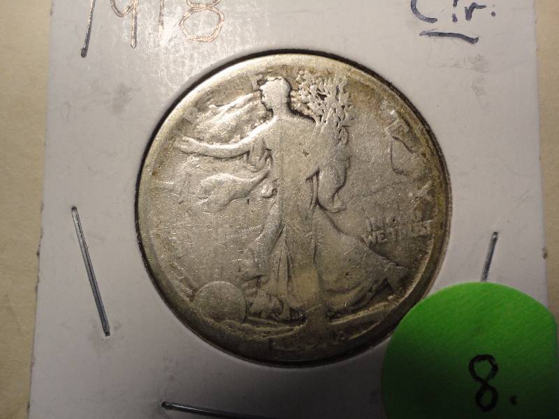 1918 Silver Walking Half Dollar