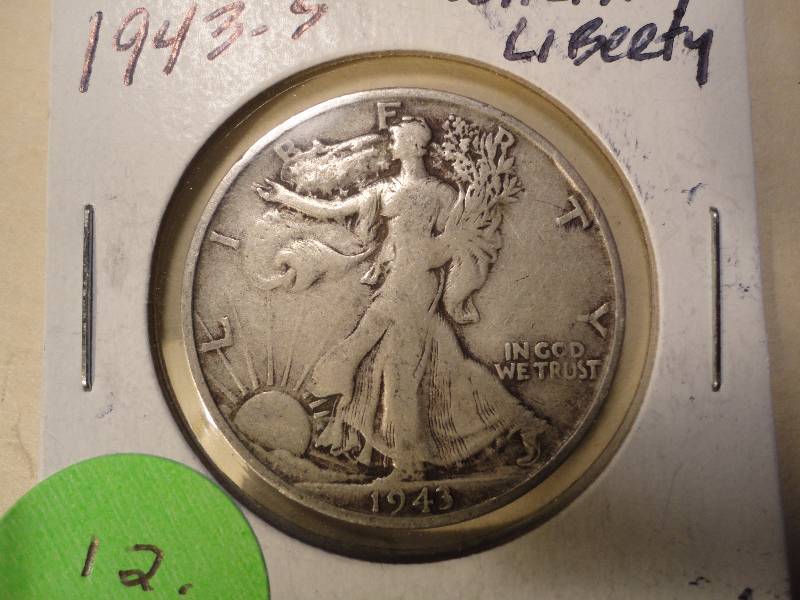 1943 S Silver Walking Half Dollar