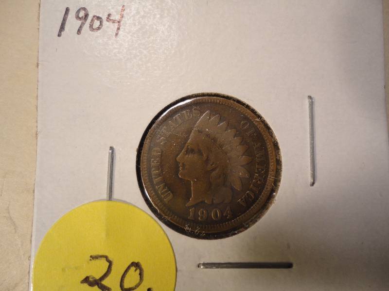 3 Indian Head Pennies - 1904, 1906, 1907