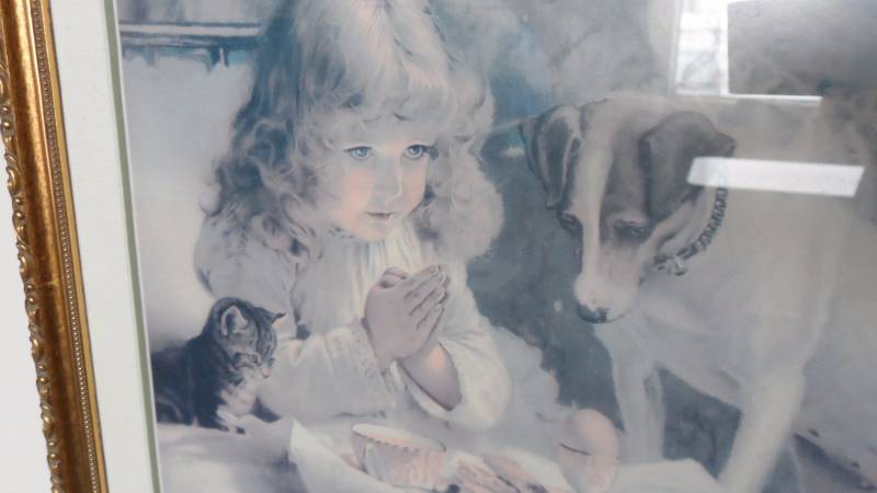 lot 50 image: Girl and Dog Painting