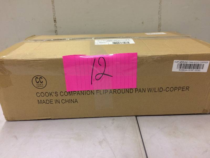 lot 12 image: Cooks Companion Flip around Pan with Lid Copper never used