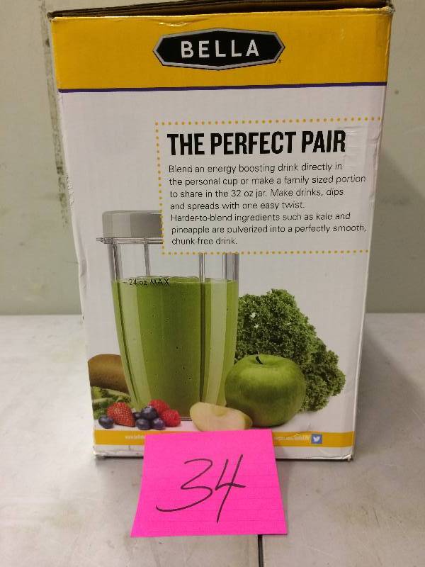 lot 34 image: Bella 2 in 1 Blender never used