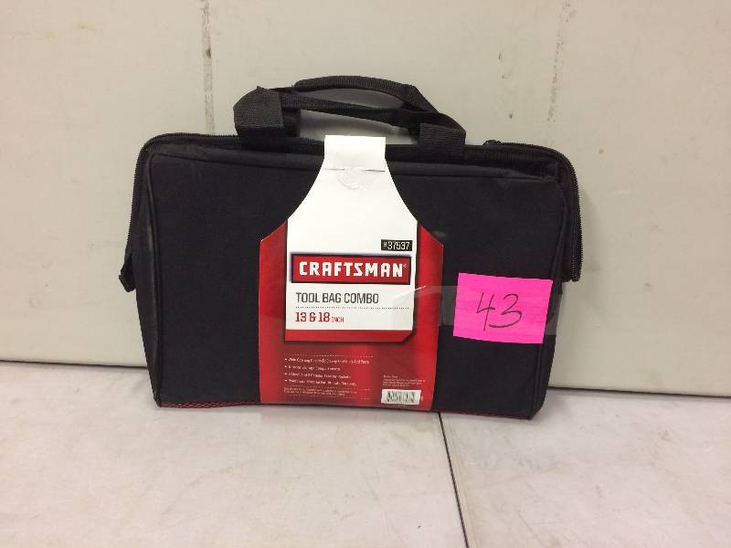 lot 43 image: Craftsman Tool Bag Combo 13 and 18 inch