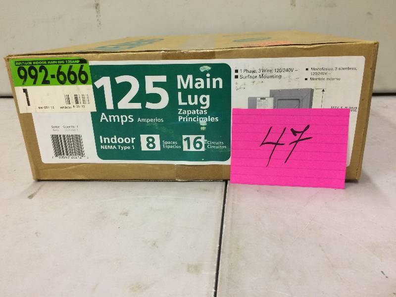 lot 47 image: Siemens 125 AMP Main Lug