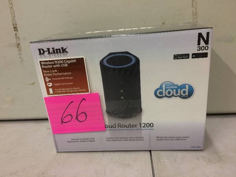 lot 66 image: D-Link Wireless N 300 Mbps Home Cloud App-Enabled Gigabit Router Never used
