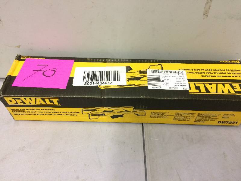 lot 70 image: Dewalt DW7231 Miter Saw Stand Tool Mounting Brackets never used