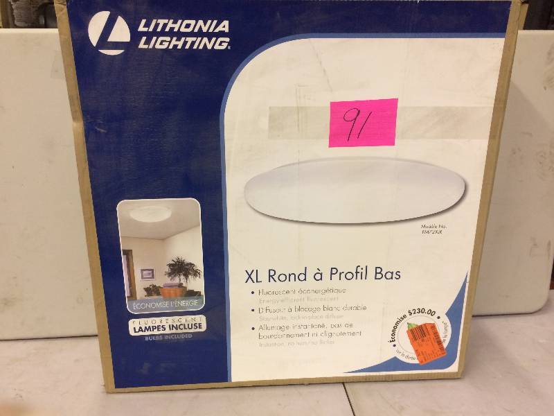 lot 91 image: Lithonioa Lightning  24 Inch XL Low Profile Round