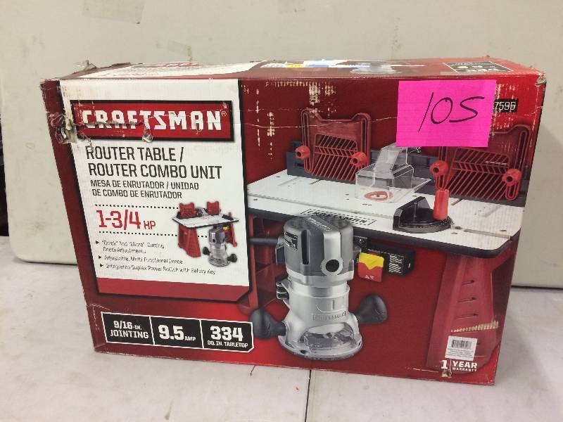 Craftsman Router Table and Router Combo Kit KX Real Deals Auction