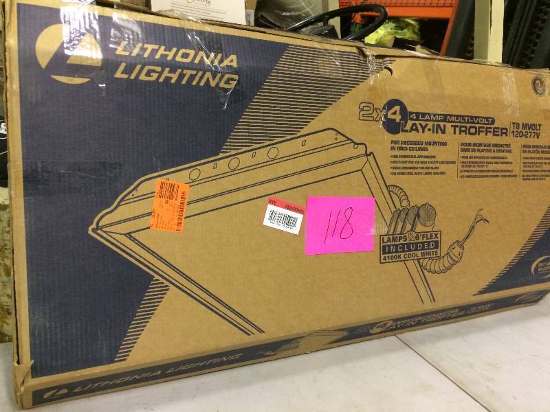 lot 118 image: Lithonia Lightning 2x4 Lay IN Troffer
