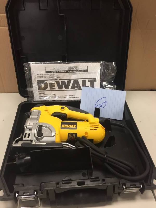 lot 60 image: DeWalt DW331 Jig Saw Kit not used