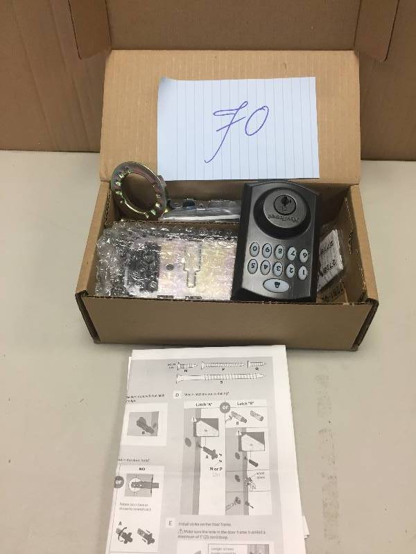 lot 70 image: SmartCode Deadbolt , Venetian Bronze 913TRL 11P UL  Kwikset Door Hardware