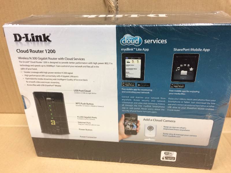 lot 74 image: D-Link Wireless N300 Gigabit Router with USB New