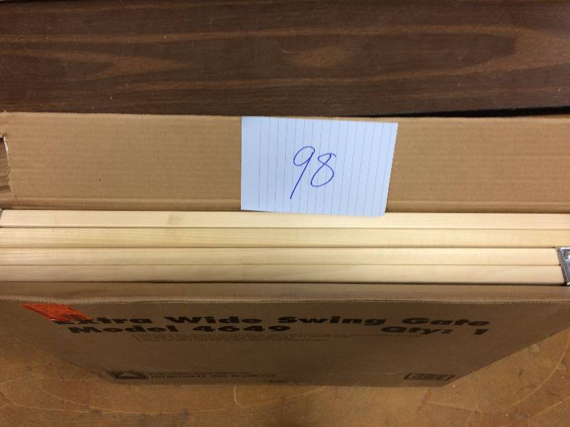lot 98 image: North States Industries Supergate SAFETY GATE, Wooden Extra Wide BABY GATE