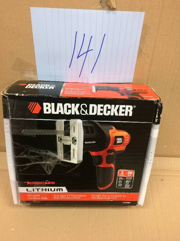 lot 141 image: Black and Decker Cordless Saw Never Used