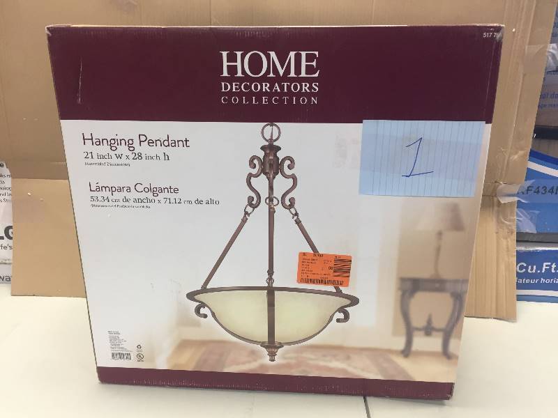 lot 1 image: Home Decorators Hanging Pendant Never used