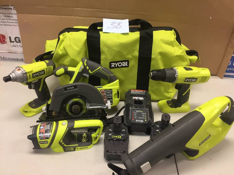 Ryobi 18 Volt Lithium Ion Cordless Super Combo Kit 5 Piece Power Tools Never Used Kx Real Deals Auction St Paul General Merchandise Furniture Tools More K Bid