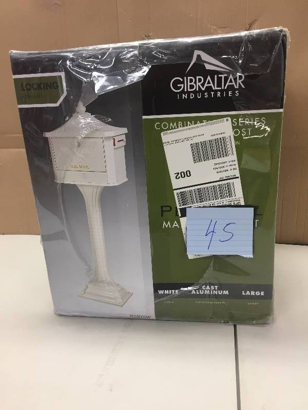 lot 45 image: Gibraltar White Mail Box