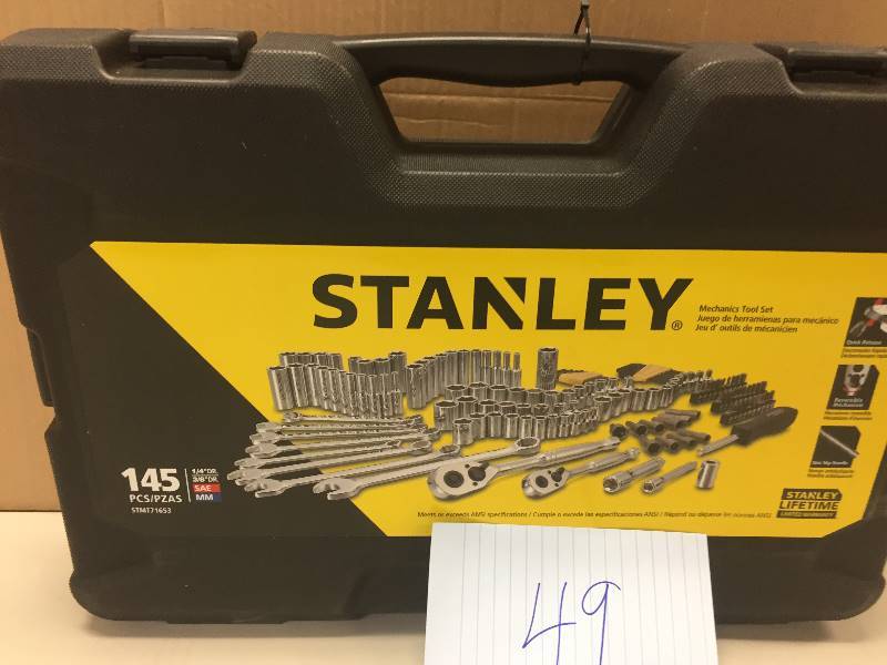lot 49 image: Stanley 145 Pcs mechanic tool set