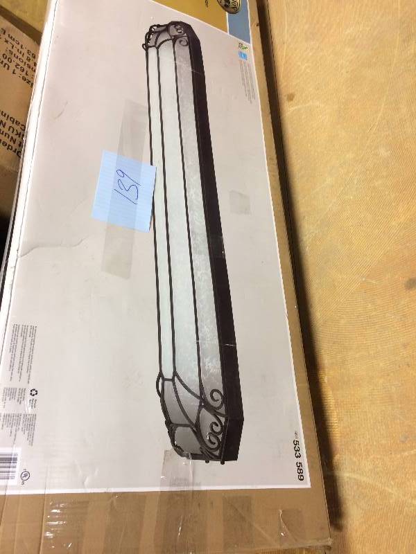 lot 139 image: Hampton Bay Saguro 4-Light Flush-Mount Ceiling Fluorescent Light