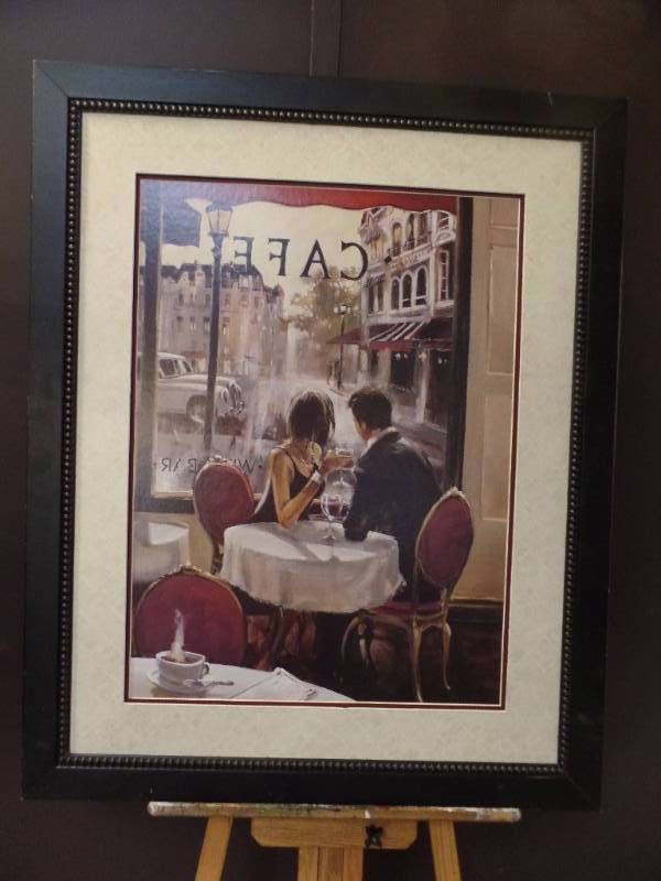 lot 505 image: Cafe Painting Print