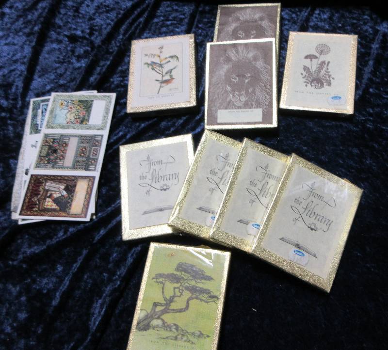 LOT OF 9 BOXES OF BOOK PLATES