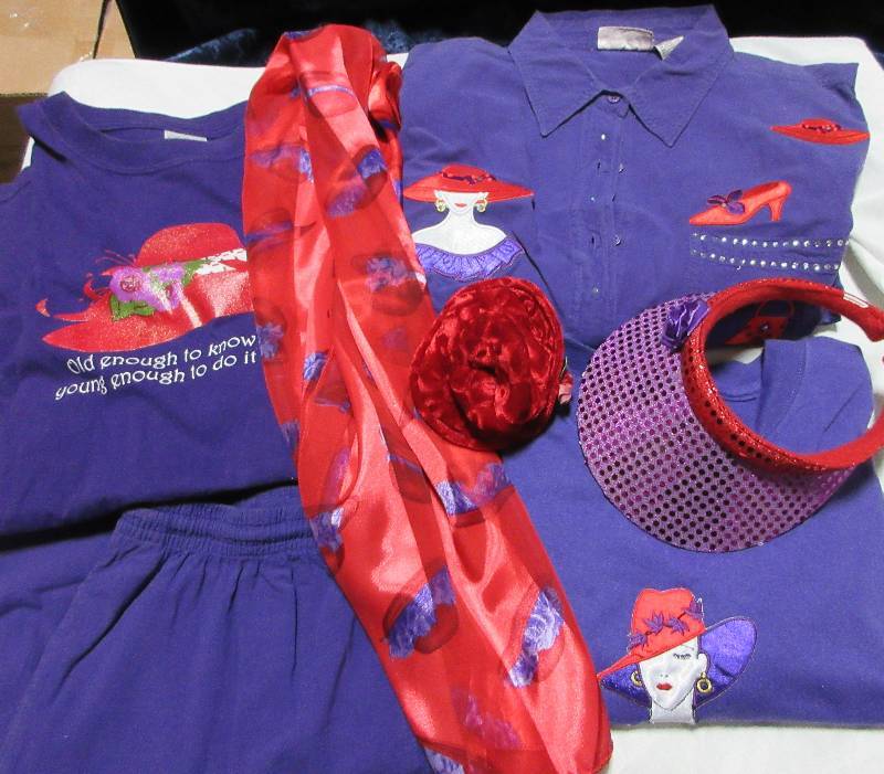 LOT OF RED HAT SOCIETY ITEMS