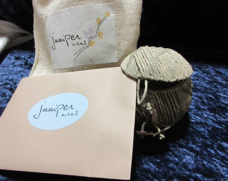 CAT BALL OF YARN URN FOR ASHES