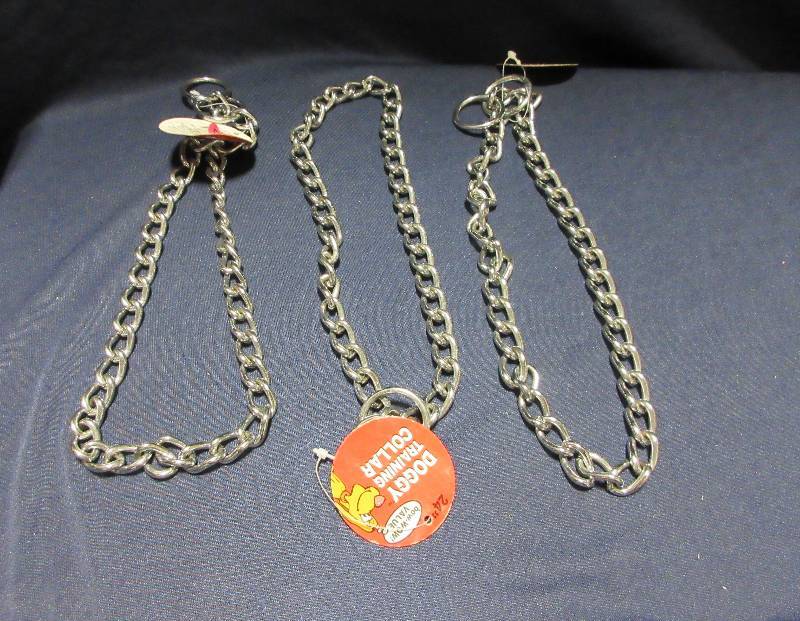 NEW- LOT OF 3 NEW PET CHOKE CHAINS