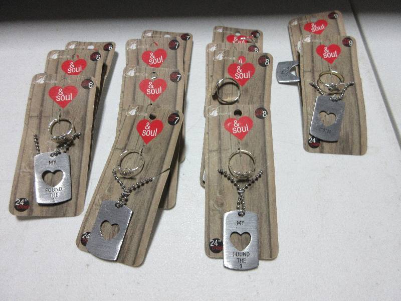 NEW- LOT OF 13 RINGS AND NECKLACE SETS