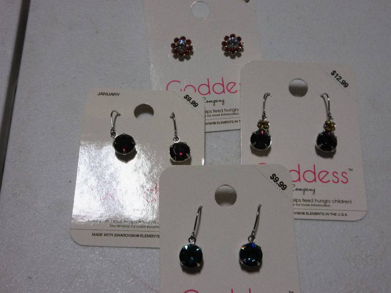 NEW-LOT OF 4 PAIRS OF EARRINGS