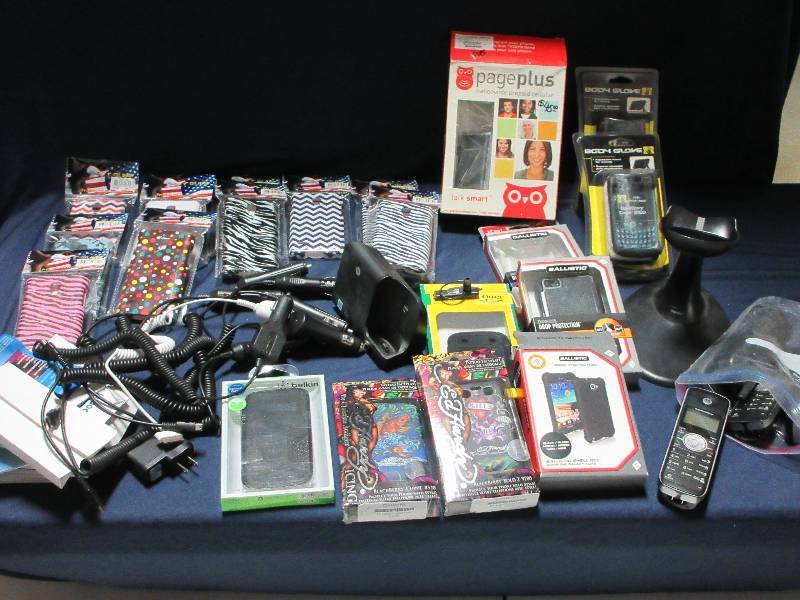 LARGE LOT OF PHONE CASES AND MISCED HARDY, BODY GLOVE, BALLISTIC