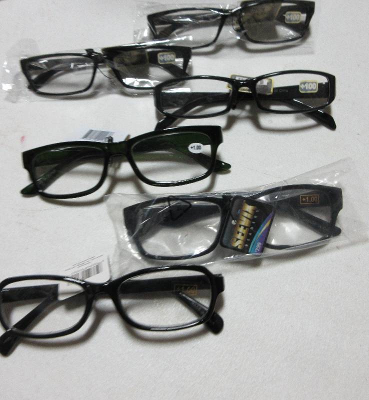 NEW LOT OF 6 PAIR OF 1.00 CHEATER GLASSES