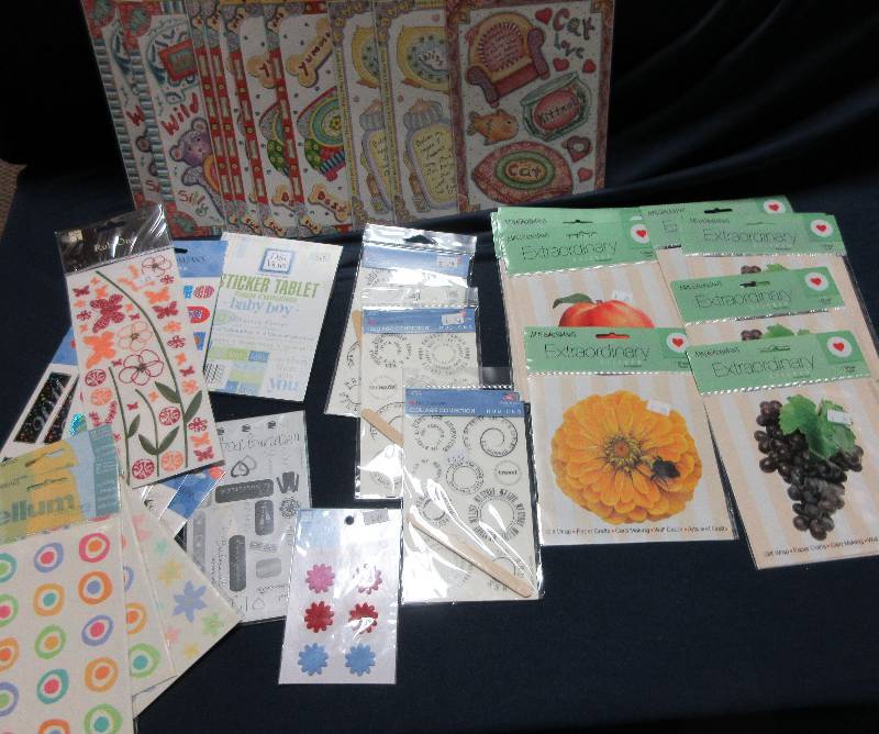 NEW LARGE LOT OF SCRAP BOOKING STICKERS MISC SUPPLIESSTICKER FRAMES