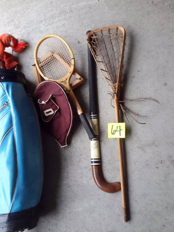 Golf Clubs, Tennis Racquet, Field hockey stick, Lacrosse Racquet