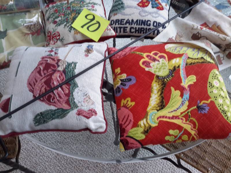 Misc. Pillows and decorative items as shown.. Look at closeups