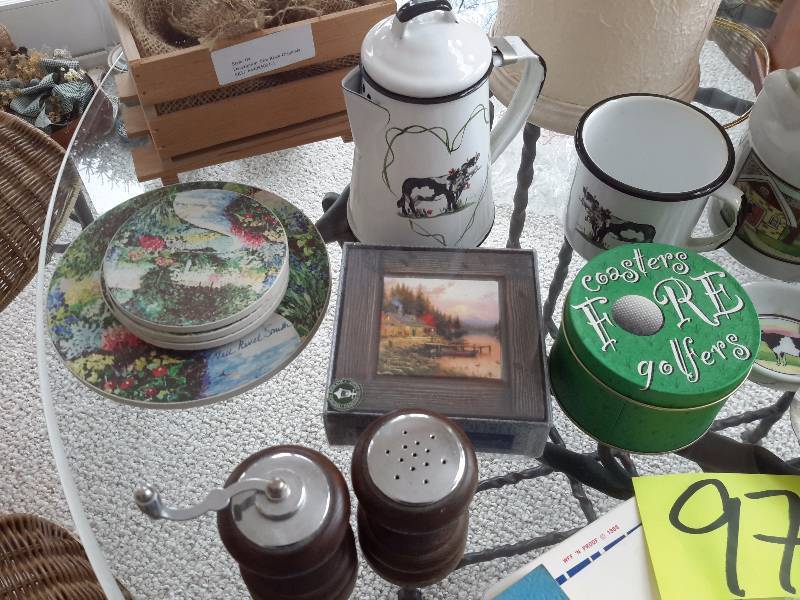 Misc. Decorative items as shown.. Some type of game.  See closeups