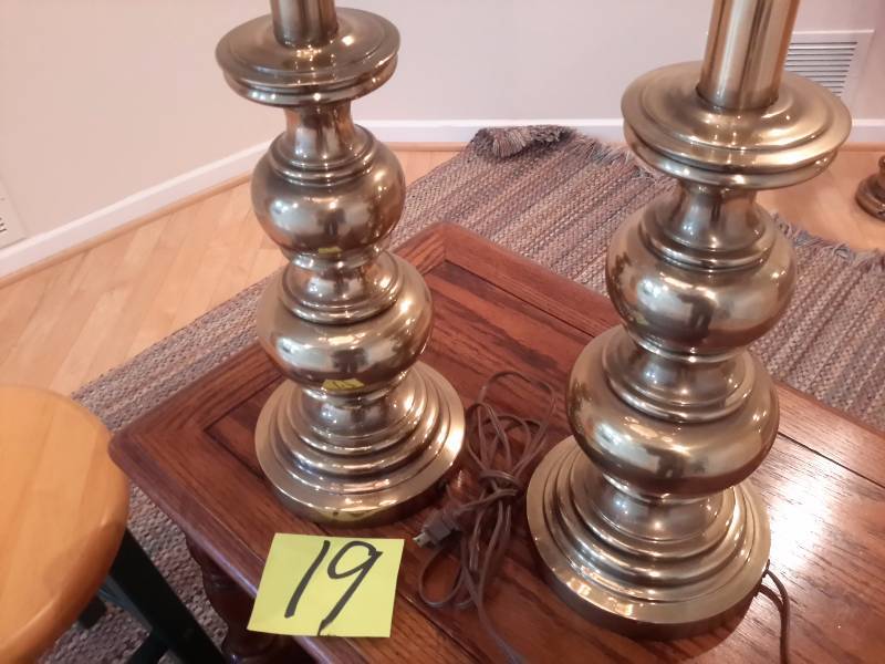 2 Stiffel Brass Lamps, No shades
