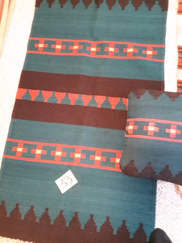 Southwestern Style Rug and Matching pillow