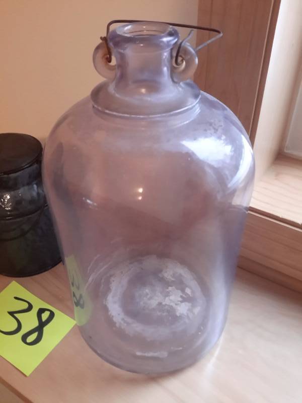 Large bottle with handles.. Metal Cream can
