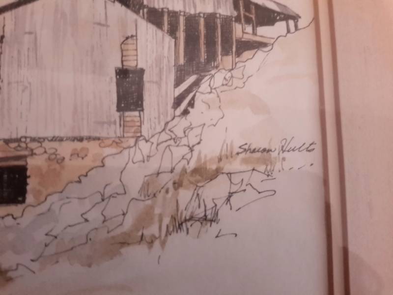 Mining sketch as pictured. 11in x 9in   Original
